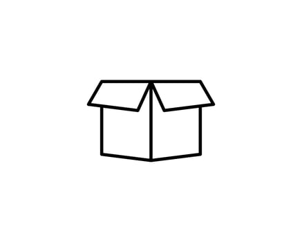 Delivery packaging icon. Cargo cardboard box icons. Carton package sign from line geometric shapes. vector
