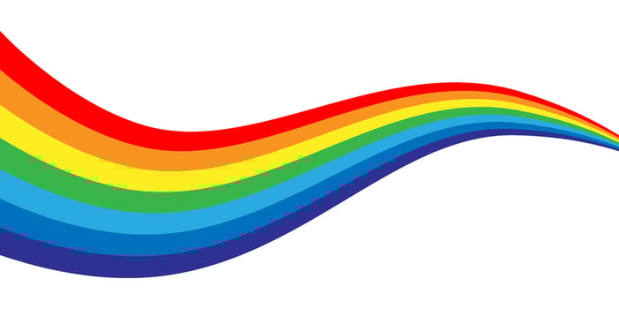 Rainbow illustration. Colorful abstract design. Color graphic symbol rain bow. vector