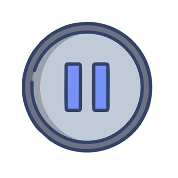 A button with two blue lines on it vector