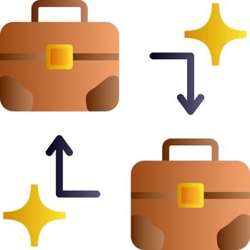 B2B Flat Gradient Icon vector