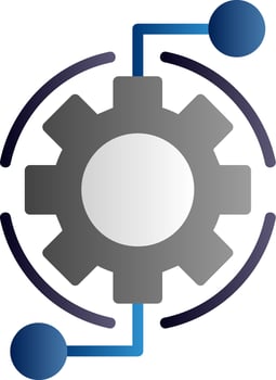 Business Automation Flat Gradient Icon vector