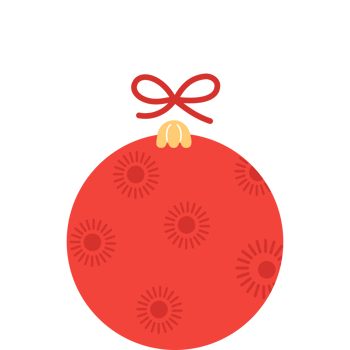 Christmas red ball png