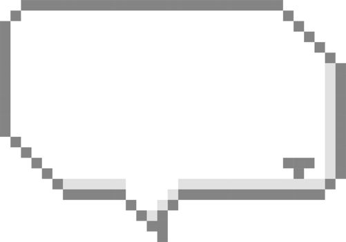 8bit retro game pixel speech bubble balloon icon sticker memo keyword planner text box banner png