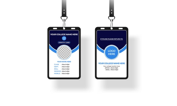 Creative id card design template. vector