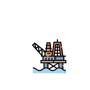 Oil rig icon illustration vector