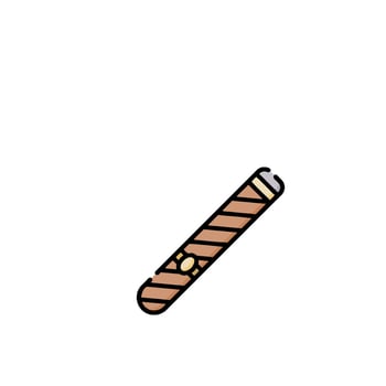 A cigar with a white background vector
