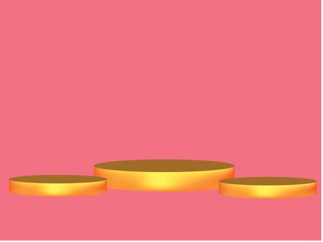 Gold podium background vector