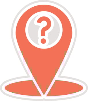 Location Question Icon Design Illustration vector
