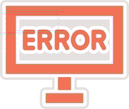 Error Icon Design Illustration vector