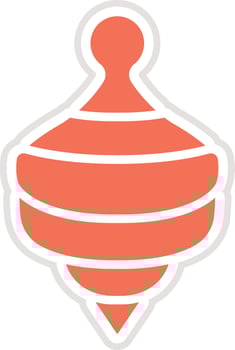 Spinning top Icon Design Illustration vector