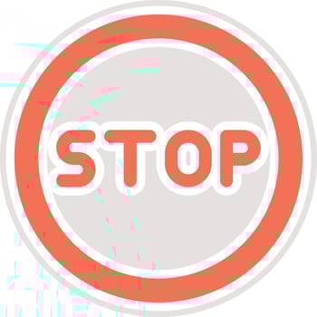 Stop Icon Design Illustration vector