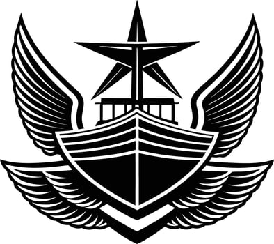 Wings of the Ocean Eagle Boat Logo vector