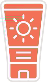 Sunscreen Icon Design Illustration vector