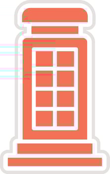 Phone booth Icon Design Illustration vector