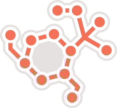 Molecule chain Icon Design Illustration vector