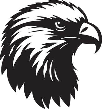 an eagle head on a white background vector