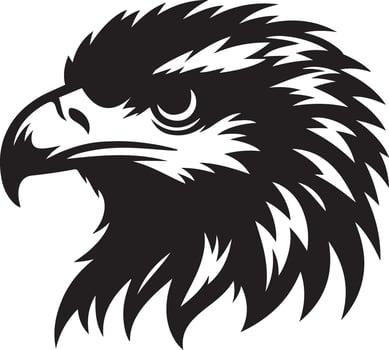 eagle head silhouette on a white background vector
