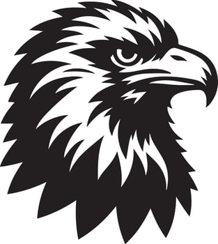 an eagle head silhouette on a white background vector