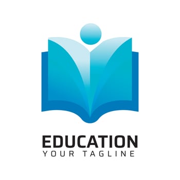Man Book Logo Design vector
