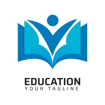 Man Book Custom Education Logo vector