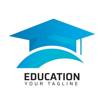 Education Hat Pro book logo design vector