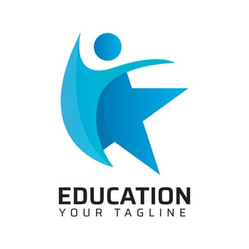 Man Star Education Logo vector