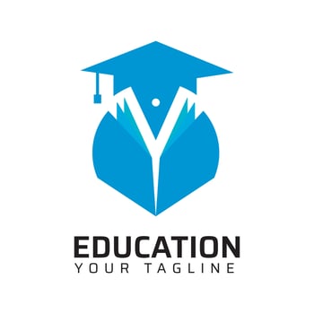 Book Graduation Education Logo Template Design vector