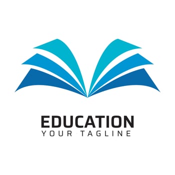 Book education logo template vector