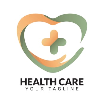 Heart Cross Healthy Logo Design vector