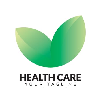 Health Care Green Leaf Logo Design vector