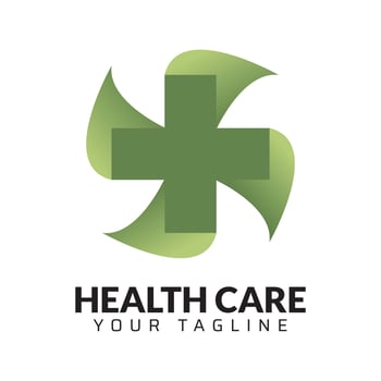 Green Cross Health Logo Design vector