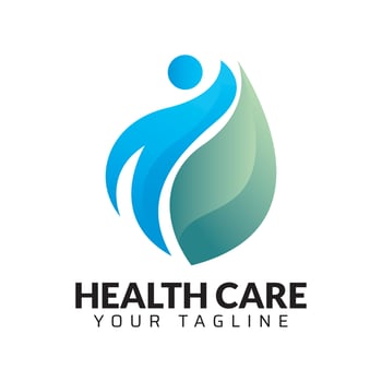 Man Leaf Health Care Logo vector