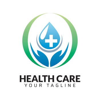 Healthy Water Drop Creative Logo Design vector