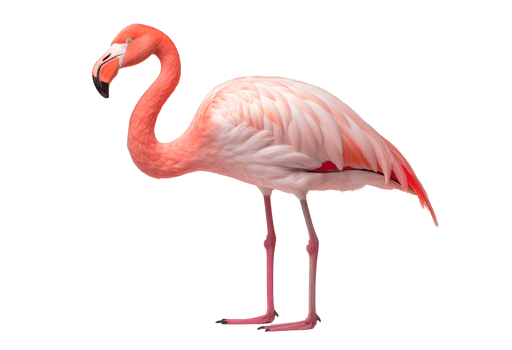 Elegant Pink Flamingo Standing Tall With Transparent Background png