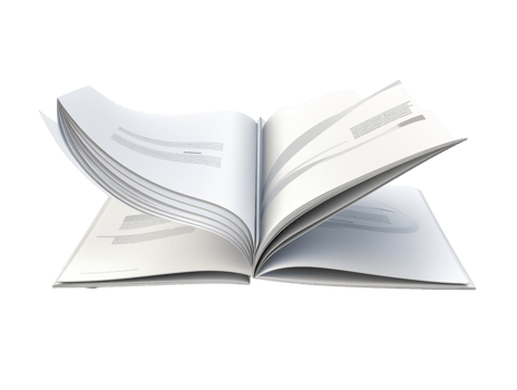 Open Book With Pages Turning Isolated On Transparent Background png
