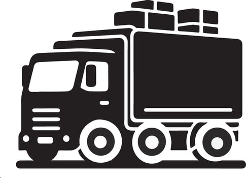 Logistics Truck Silhouette vector