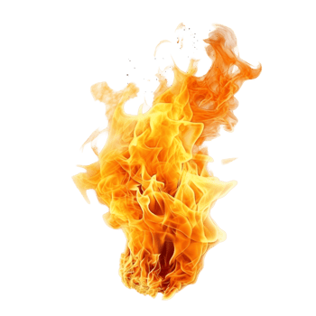 A fire is shown on a black background png