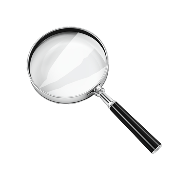 Magnifying Glass With Black Handle On Transparent Background png