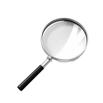 Classic Magnifying Glass With Black Handle Isolated On Transparent Background png