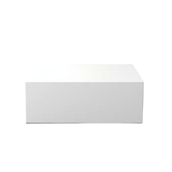 Minimalist White Rectangular Box For Packaging Or Display Isolated On Clean Background png