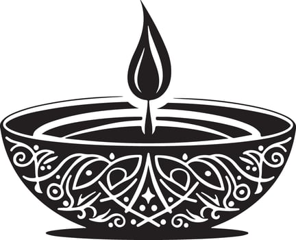 Vibrant Diwali Oil Lamp Icons for Celebratory Creations vector