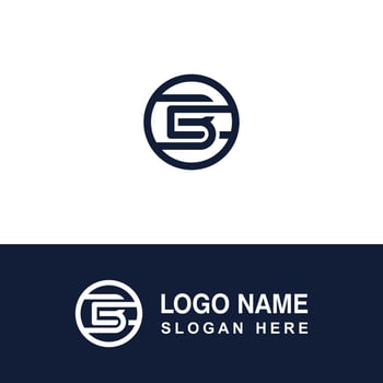 BC logo with circle concept. vector
