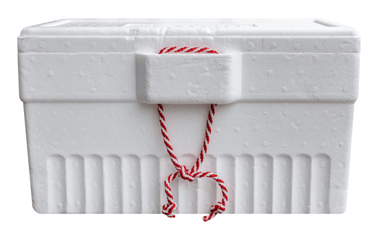 White foam cooler box png