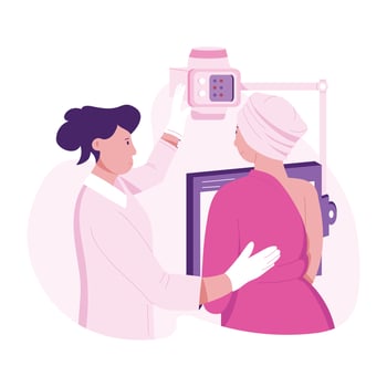 Mammography illustration designed in flat style vector