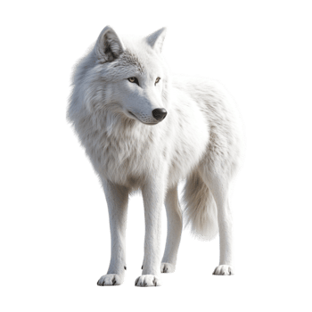White wolf transparent png