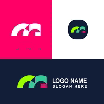 Modern logotype M. Logo for studio or others. vector