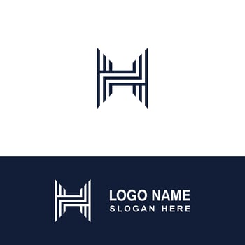 Unique letter H logo for trademark. vector