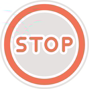 Stop Icon Design Illustration vector