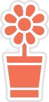 Plant Pot Icon Design Illustration vector