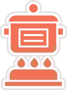 Cooker Icon Design Illustration vector